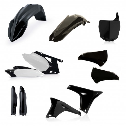 KIT PLÁSTICOS COMPLETO ACERBIS YAMAHA YZ-F 450 2010 - 2013 PRETO E BRANCO II